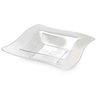 Pretty Clear 64 oz. Serving Plastic Wave Bowl  - Posh Party Supplies