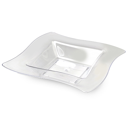 Fancy Black 128 oz. Serving Plastic Wave Bowl  - Posh Party Supplies