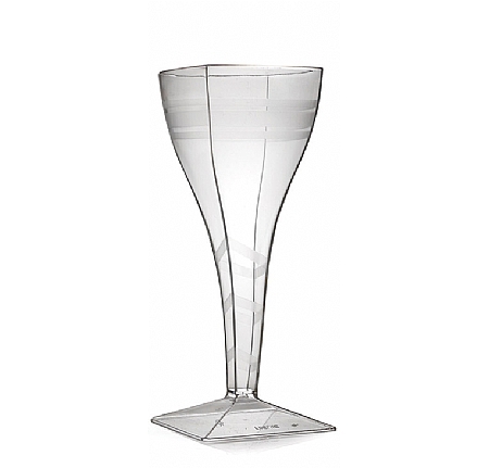 Fancy Clear 8 oz. Plastic Wine Glass - Posh Party Supplies