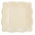 Linen 7" Pottery Scalloped Embossed Wide-rim Square Plate - 48 Square Paper Plates