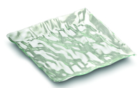 Elegant Plastic Contemplate Clear Green 6.25" Dessert Plates - PoshPartySupplies.com