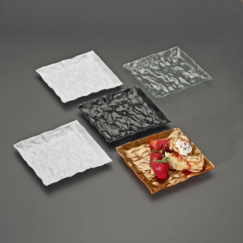 Elegant Plastic Contemplate White 6.25" Dessert Plates - PoshPartySupplies.com