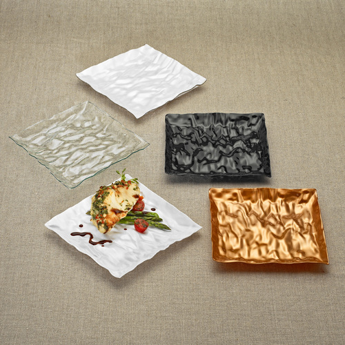 Elegant Plastic Contemplate Copper 7.25" Salad Plates - PoshPartySupplies.com
