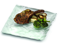 Elegant Plastic Contemplate Clear Green 9" Dinner Plates - PoshPartySupplies.com