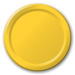 Wholesale School Bus Yellow 9" Round Paper Dinner Plates - www.poshpartysupplies.com