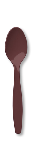 Discounted Chocolate Brown Premium Plastic Spoons  - Posh Party Supplies