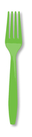 Citrus Green Plastic Forks, Premium