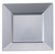 Disposable Silver 9.5" Square Plastic Dinner Plates - Posh Party Supplies