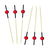 "Kita" Bamboo Pick With 1  Red Bead - 2.7"  - 2000