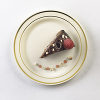 Elegant 10" White and Gold Plastic Round Plate- 120 Plates