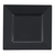 Square Black Plastic 9.5" Dinner Plates - Posh Party Supplies