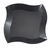 Disposable Chic 10" Black Plastic Wave Dinner Plates - Posh Party Supplies