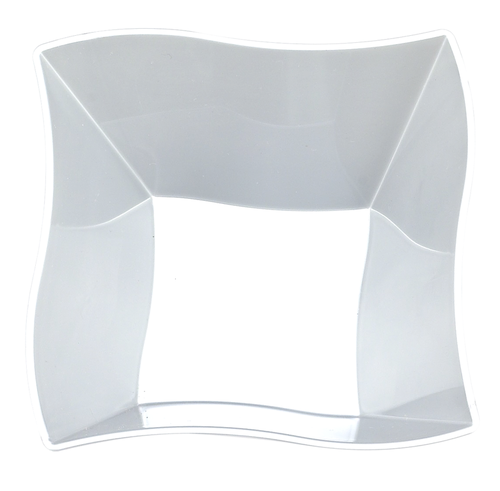 Elegant Wave Disposable Clear Soup 14 oz Bowls - Posh Party Supplies