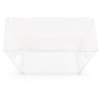 Translucent Blue TrendWare 5" Plastic Square Bowl - 48 Bowls