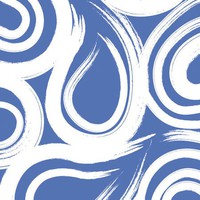 True Blue Swirl 3-Ply Beverage Napkins - 192 Paper Napkins