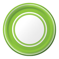 Fresh Lime Stripe 10.25" Banquet Paper Plates