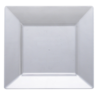 10.75" Square Clear Plastic Dinner Plates