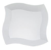 Disposable 7" White Wave Dessert Plates