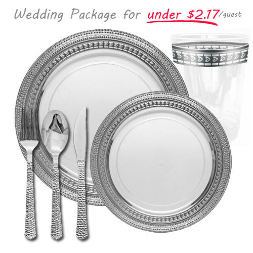 Silver & White Symphony Collection Wedding package for 50