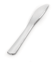 Disposable Fancy Disposable Silver Plastic Knives - Posh Party Supplies