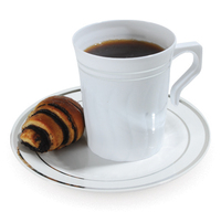 Plastic White 8 oz. Coffee Mug  - Posh Party Supplies