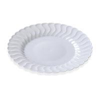 Clear 6" Plastic Round Dessert Plates  - Posh Party Supplies