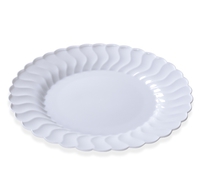 Clear 10.25" Plastic Round Dinner Plates  - Posh Party Supplies
