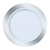 Stunning Disposable Plastic White with Silver Rim Design 7 " Salad Plate - Posh Party Supplies