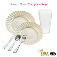 Flaired Bone Tableware - Wedding Package for 120 Guests