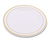 Elegant 10" White and Gold Plastic Round Plate - 120 Plates