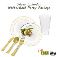 White with gold edge wedding package Value pack