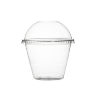 12 oz. PET Tall Plastic Drinking Cups with Dome Lids with NO Hole - Posh Party Supplies
