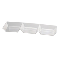 Pretty 7.5" Long 3 Sectional Clear Trays - Posh Party Supplies