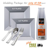 Square Silver Tableware Wedding Package