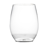 12 oz. Stemless Plastic Wine Goblet - Posh Party Supplies