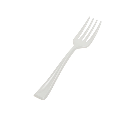 White 3.9" Tiny Plastic Taster Tines - 48 Mini Forks - Posh Party Supplies