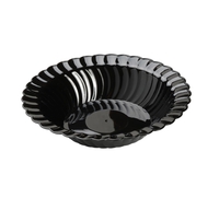 Elegant Black 12 oz. Plastic Bowls - 180 Elegant Bone Bowls
