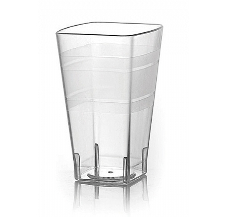 Elegant Clear 14 oz. Plastic Square Tumblers - Posh Party Supplies