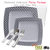 Clear plates with silver rim party package - diamond collection