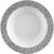 Inspiration 5 .oz Silver Trim and White Plastic Dessert  Bowl | Posh Party Supplies