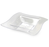 Fancy Clear 5 oz. Dessert Plastic Wave Bowls - Posh Party Supplies
