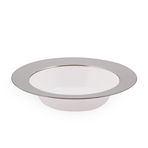 disposable plastic soup bowls with silver rim
