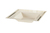 Square 5 oz ivory & gold plastic dessert bowls