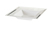 Square 5 oz white & silver plastic dessert bowls