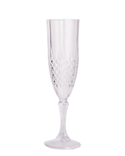 Crystal like Elegant Plastic 8 oz. champagne flutes