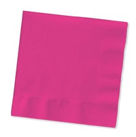 Disposable  Hot Magenta Paper Lunch Napkins - Posh Party Supplies