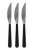 Elegant Duo Silver and Black Handle Plastic Knives - Posh Party Supplies 