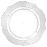 Elegant 10" Clear Antique Collection Plastic Dinner Plates - Posh Party Supplies.com