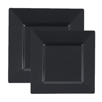 square black plastic bulk party set