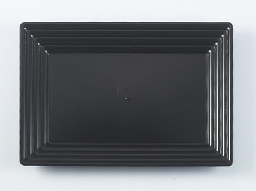 Disposable Black Plastic Serving 11" x 16" Tray - Posh Party Supplies